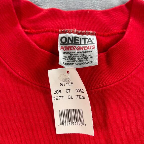 Vintage Oneita Power Sweaters Sweatshirt XL Red Florida Christmas Holiday USA - Picture 12 of 16